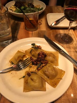 Butternut squash ravioli at French Meadow Bakery & Cafe in Minneapolis