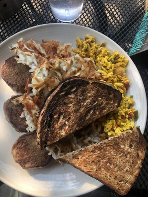 Classic vegan breakfast with tofu scramble!  at French Meadow Bakery & Cafe in Minneapolis