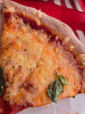 Vegan cheese pizza (margarita) at Dreamview Restaurant in Tenerife