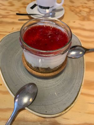 Cheesecake at Entre Pedras in Santiago De Compostela