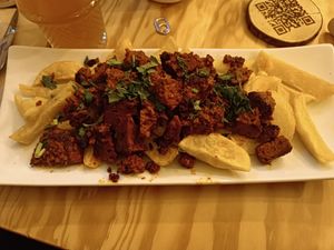 Zorba (home made seitan) at Entre Pedras in Santiago De Compostela