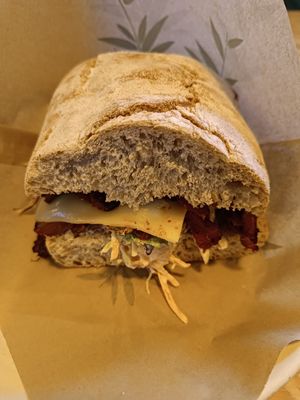 Pulled pork sandwich at Entre Pedras in Santiago De Compostela