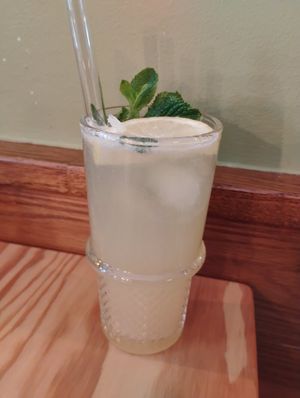 Amazingly refreshing lemonade. Loved the eco glass straw! at Entre Pedras in Santiago De Compostela