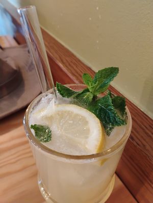 Lemonade with mint, so refreshing at Entre Pedras in Santiago De Compostela