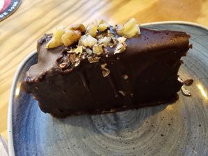 Chocolate-covered carrot cake at Entre Pedras in Santiago De Compostela