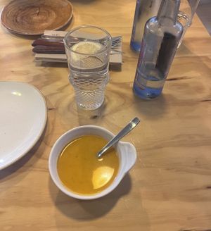 Veggie cream soup  at Entre Pedras in Santiago De Compostela