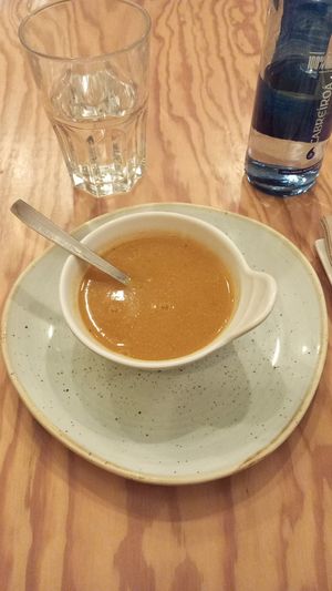 Crema de verduras at Entre Pedras in Santiago De Compostela