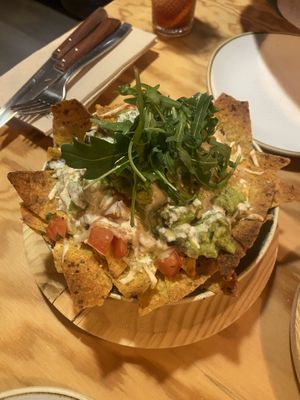 Nachos with guacamole and cheese   at Entre Pedras in Santiago De Compostela