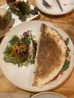 Tempeh quesadilla  at Entre Pedras in Santiago De Compostela