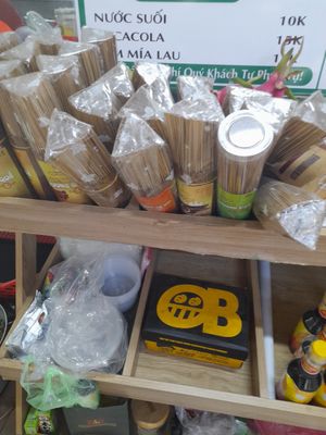 Buddhist and  vegan products for sell at Thiền Tinh in Ho Chi Minh City