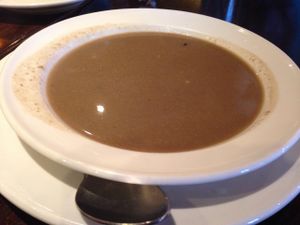 Mushroom soup at FuegoMundo in Sandy Springs