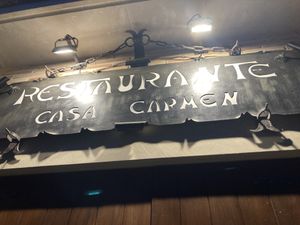 Signage  at Casa Carmen in Estella