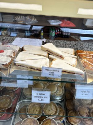 Courting cake   at Marshalls Bakers & Confectioners in Hebden Bridge