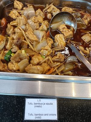 Chinese tofu dish in buffet. at Mandarin Palace in Espoo
