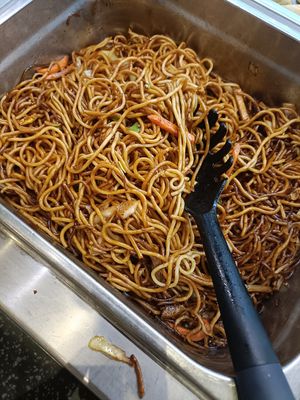 Noodles in buffet. Rice and rice noodles also available. at Mandarin Palace in Espoo