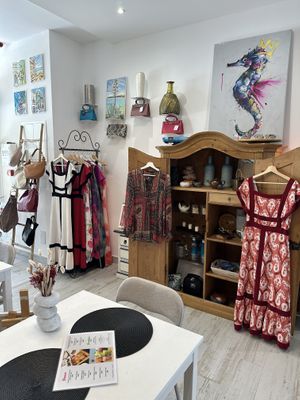 The shop in the front  at Lita's Vegetarian Bistro in Lagos