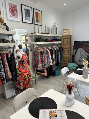 The shop in the front  at Lita's Vegetarian Bistro in Lagos