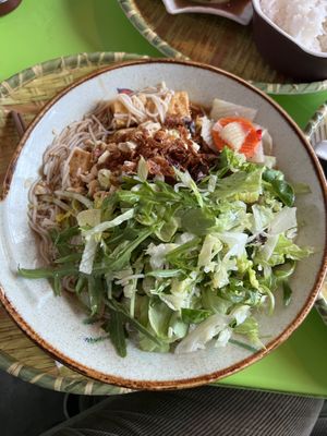 Rice noodles with tofu  at Bamboo's Streetfood in Leipzig