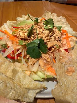 Lotus salad close-up at Bahn Pho in Hoboken