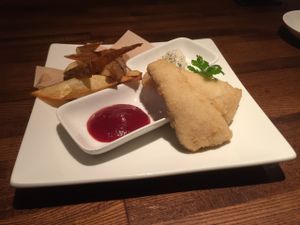 Fish and chips at Organic Plus in Sapporo