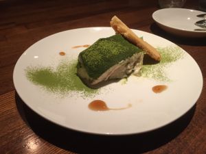 Vegan tiramisu at Organic Plus in Sapporo