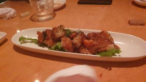 Vegan chicken at Organic Plus in Sapporo