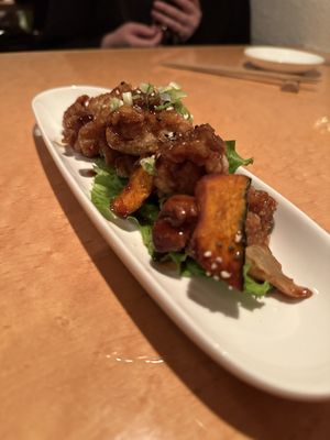 Fried “chicken"  at Organic Plus in Sapporo