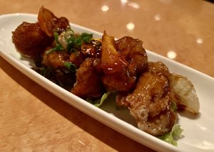 Fried soy “chicken”  at Organic Plus in Sapporo