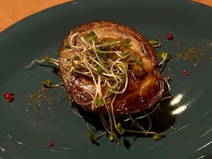 Grilled avocado   at Organic Plus in Sapporo