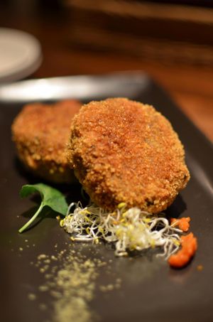 Rice croquette at Organic Plus in Sapporo