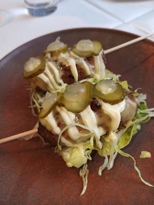 Kebab at Upstairs at Anley Street  in Jersey