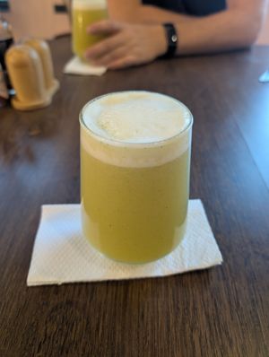 Pineapple and mint juice at Knead Artisanal Bakery in Nairobi