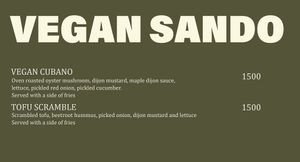 Menu at Knead Artisanal Bakery in Nairobi