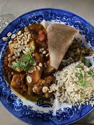 East African Veggie Curry.  at Robin's Restaurant in Cambria