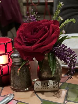 Each table is a unique abd the wine list is great!  at Robin's Restaurant in Cambria