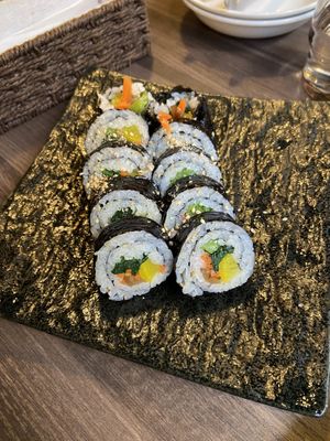 Kimbap  at Green Green Korean Dining in Tokyo