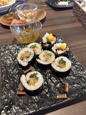 Amazing Kimbap, Listed online through english menu as Kimpa (Assuming a miss translation) Highly recommend 10/10  at Green Green Korean Dining in Tokyo