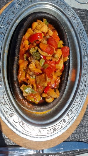 Vegetable stew at Queb Rooftop Restaurant Sultanahmet in Istanbul