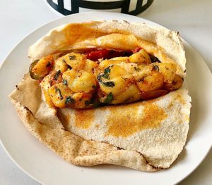 Spicy potato sandwich at Falafel Frayha - Al Barsha in Dubai