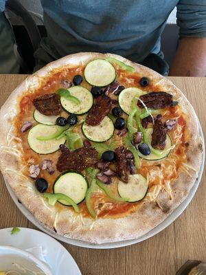 Veganska pizza (only official vegan pizza on the menu)  at Pizzerija In Gostilna Matiček in Radovljica