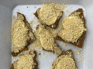 Garlic Parmesan bites  at Healthy Sins Vegan Cafe in Lockport