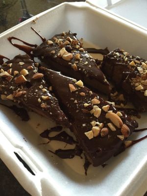 Almond butter pie at Healthy Sins Vegan Cafe in Lockport