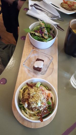 Lunch special at Healthy Sins Vegan Cafe in Lockport