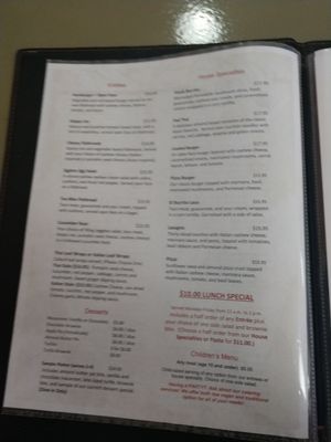 Menu 2 at Healthy Sins Vegan Cafe in Lockport