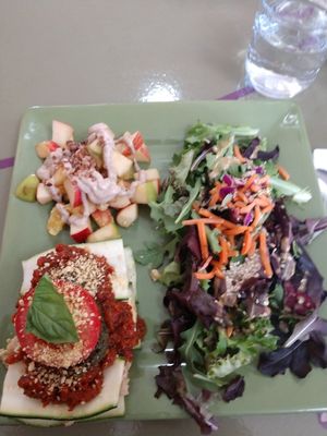 Lasagna at Healthy Sins Vegan Cafe in Lockport