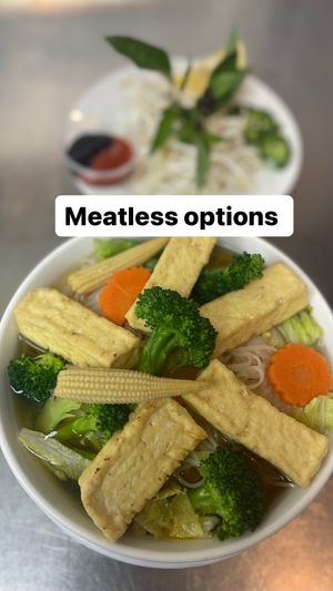 Veggie tofu pho with veggie broth at Pho Vina in Anaheim