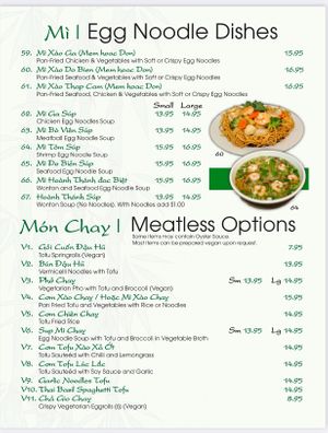 Meatless options  at Pho Vina in Anaheim