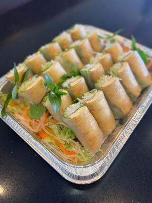 Catering tray of tofu Springroll  at Pho Vina in Anaheim