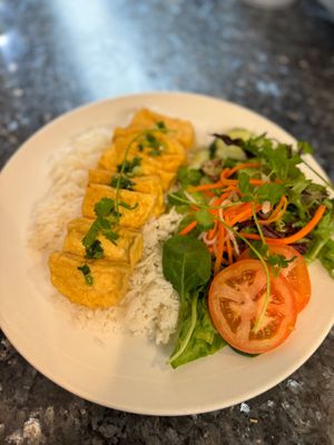 Tofu with rice at Pho Vina in Anaheim
