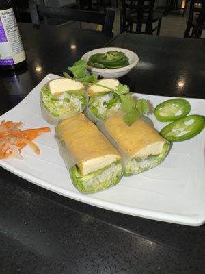 tofu spring rolls with jalapeños   at Pho Vina in Anaheim